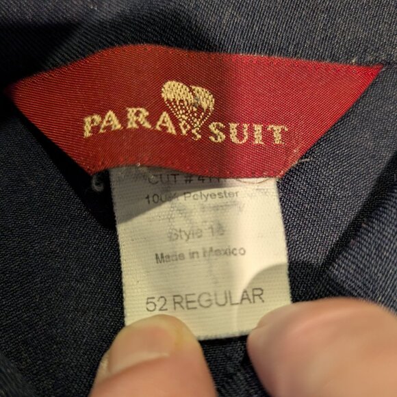 Vintage Para Suit Coveralls Navy Long-Sleeve Belted Men's Size 52 Regular - Picture 14 of 15